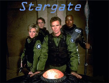 Tým SG-1: zleva Sammantha Carter, Daniel Jackson, Jack O´Neil, Teal´c